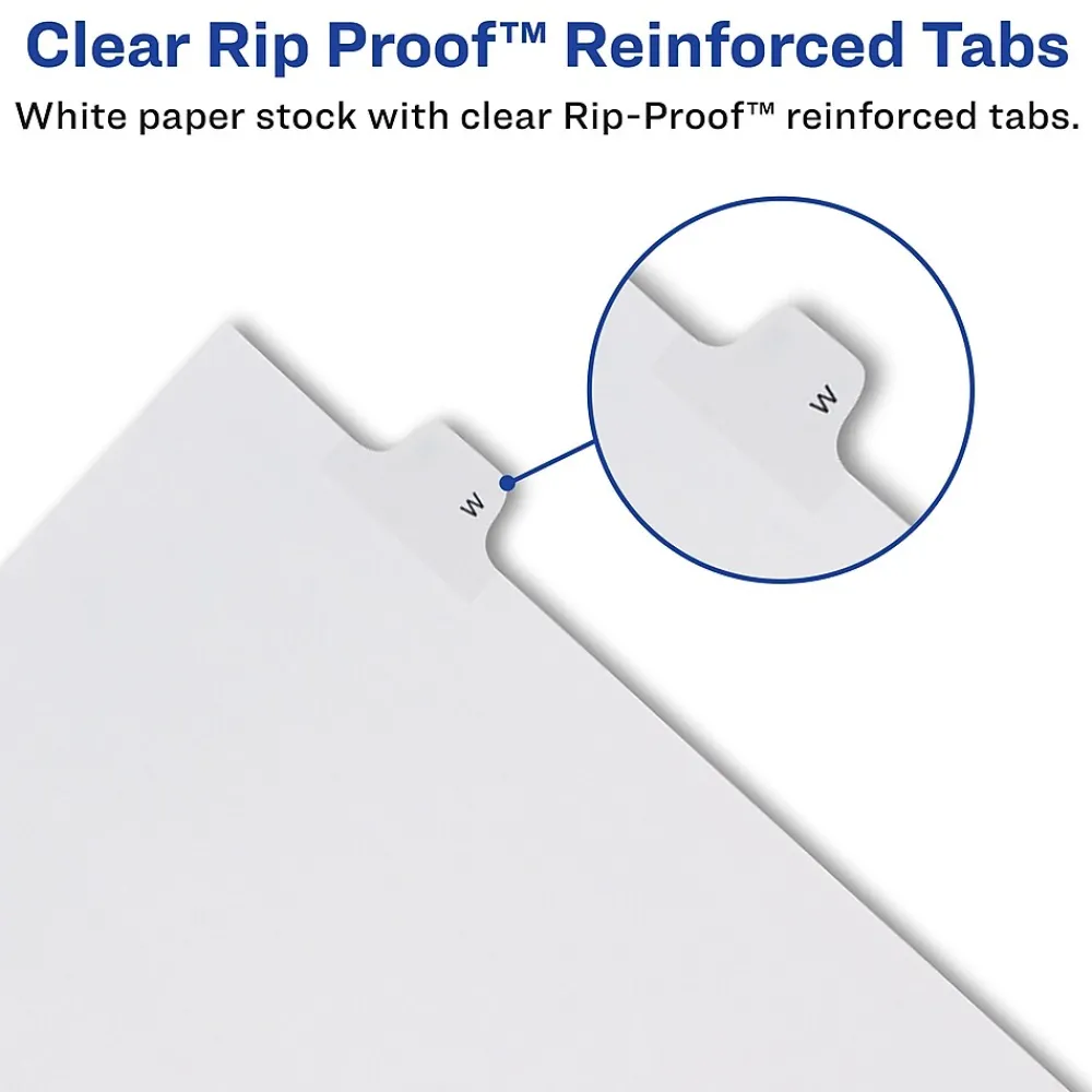 Dividers|Avery Legal Pre-Printed Paper Dividers, Side Tab #5, White, Allstate Style, Letter Size, 25/Pack (82203)