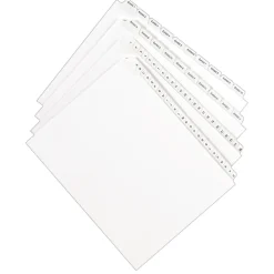 Dividers|Avery Legal Pre-Printed Paper Dividers, Side Tab #5, White, Allstate Style, Letter Size, 25/Pack (82203)