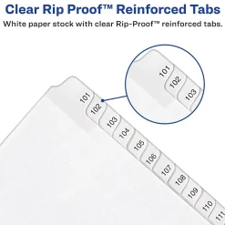 Dividers|Avery Legal Pre-Printed Paper Divider Collated Set, A-Z Tabs, White, Allstate Style, Letter Size (01700)