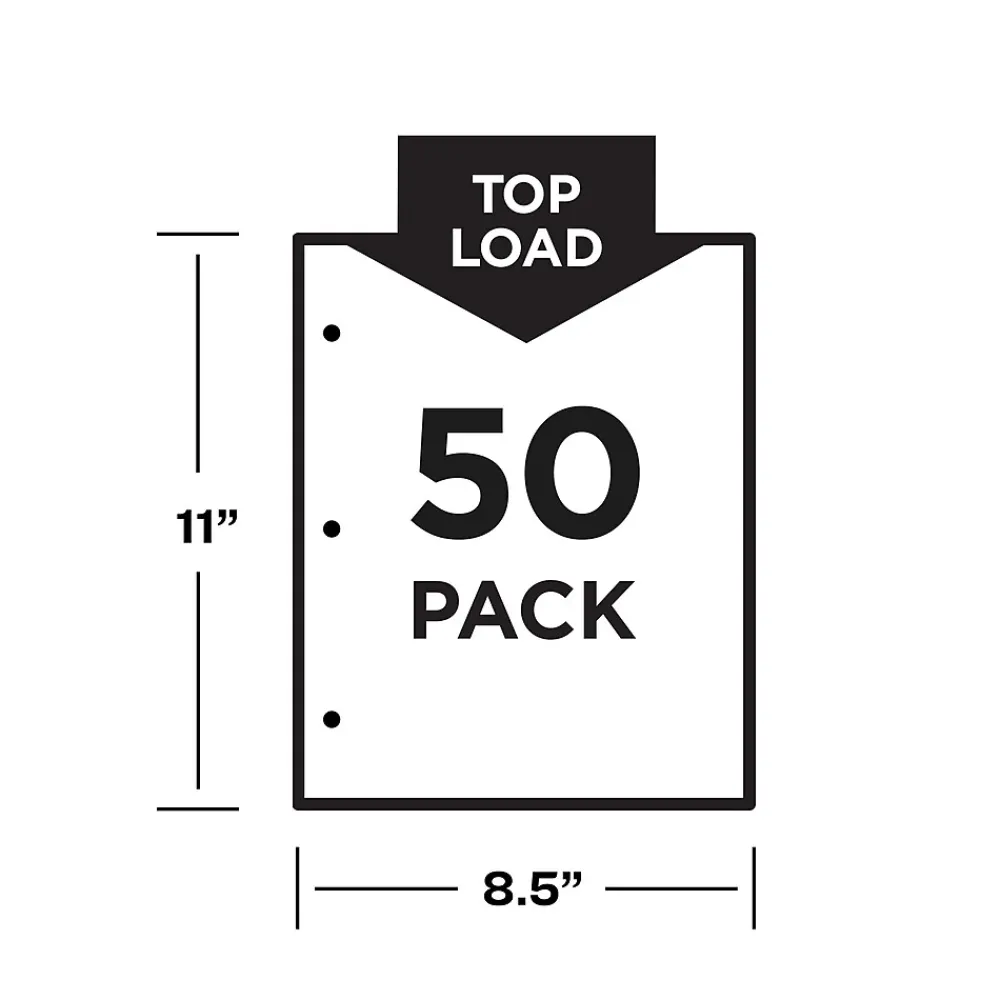 Sheet Protectors|Avery Page Size Heavyweight Sheet Protectors, 8.5" x 11", Diamond Clear, 50/Box (74203)