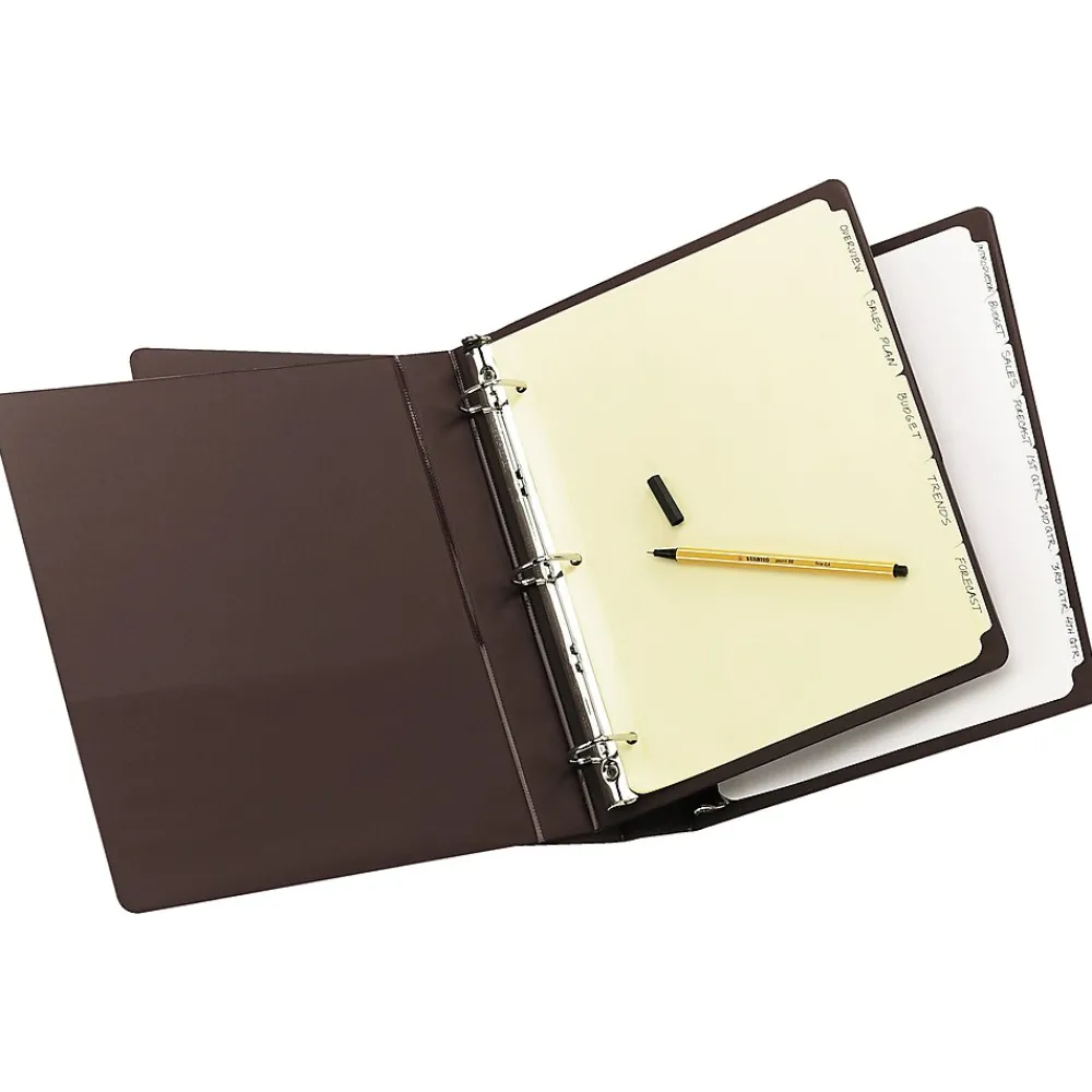 Dividers|Avery Plain Tab Write-On Paper Dividers, 5 Tabs, Buff, 36 Sets/Pack (11501)