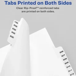 Dividers|Avery Premium Collated Legal Paper Dividers, A-Z & Table of Content Tabs, White, Style, Letter Size, Bottom Tab (11376)