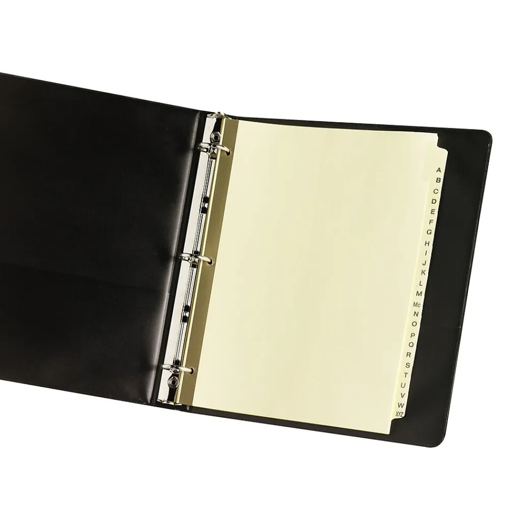 Dividers|Avery Pre-Printed Paper Dividers with Laminated Tabs, A-Z Tabs, Buff, Gold Reinforced (11306)