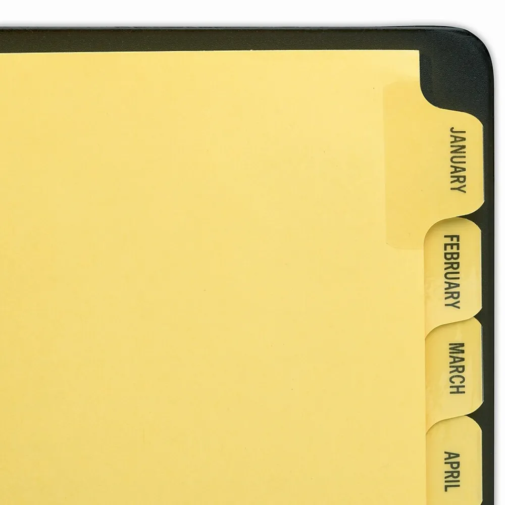 Dividers|Avery Pre-Printed Paper Dividers with Laminated Tabs, Jan-Dec Tabs, Buff, Gold Reinforced (11307)