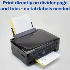 Dividers|Avery Print-On Paper Dividers, 8 Tabs, White, 25 Sets/Pack (11554)