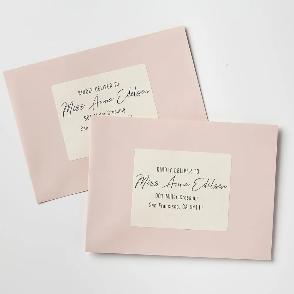 Labels|Avery Print-to-the-Edge Laser/Inkjet Rectangle Labels, 3" x 3 3/4", Pearlized Ivory, 48 Labels/Pack (22823)