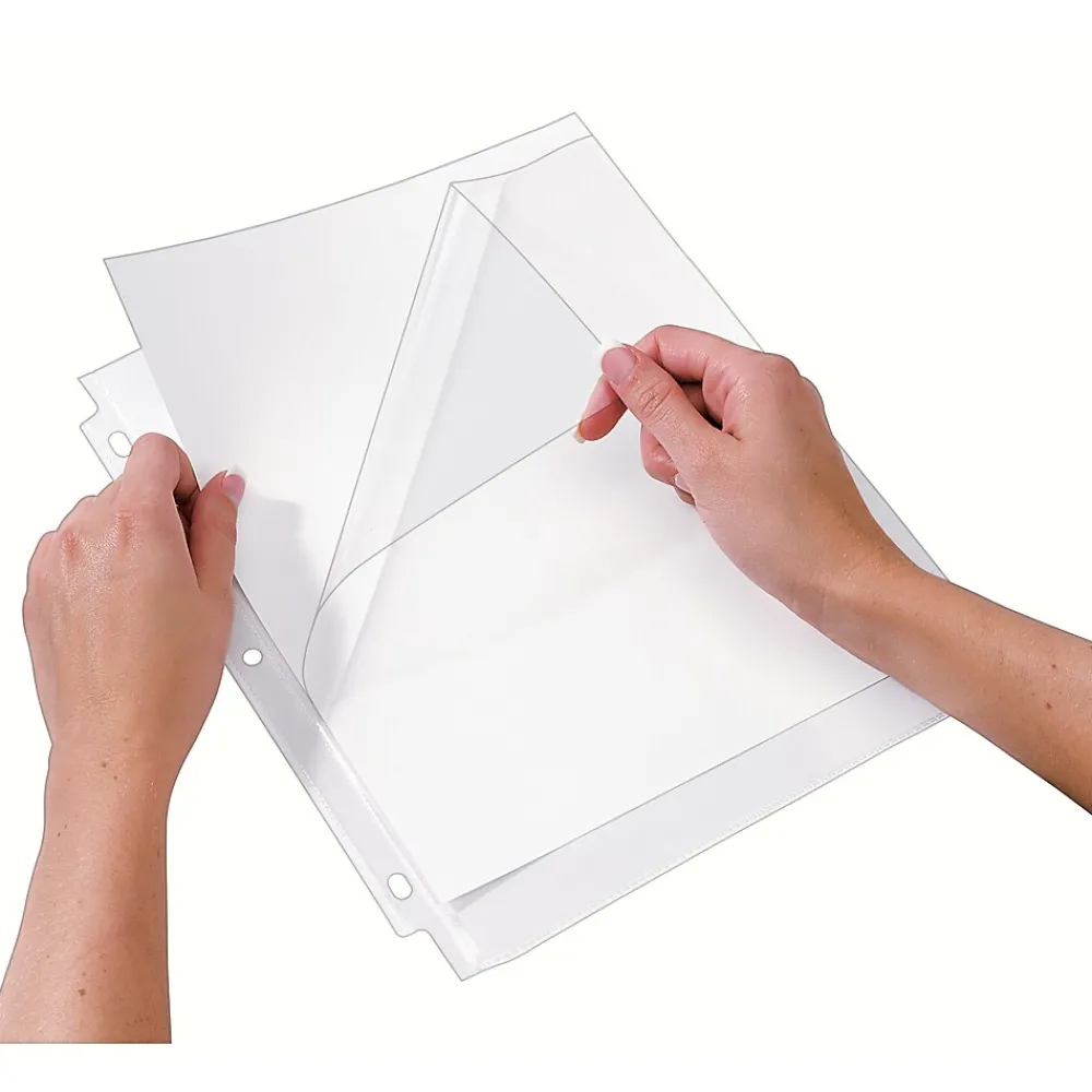 Sheet Protectors|Avery Quick Load Heavyweight Sheet Protectors, 8-1/2" x 11", Diamond Clear, Acid-Free, 50/Box (73802)