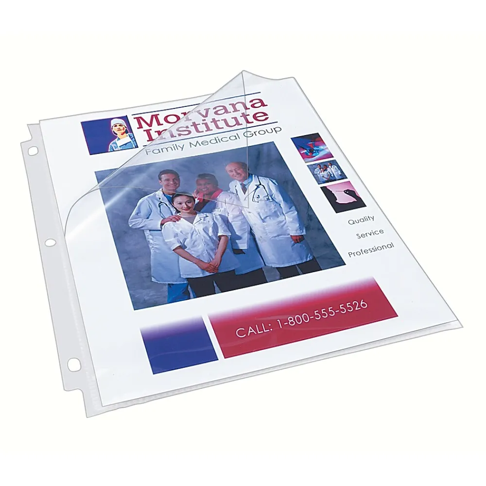 Sheet Protectors|Avery Quick Load Heavyweight Sheet Protectors, 8-1/2" x 11", Diamond Clear, Acid-Free, 50/Box (73802)