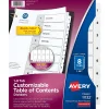 Dividers|Avery Ready Index Table of Contents Paper Dividers, 1-8 Tabs, White (11132)