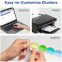 Dividers|Avery Style Edge Insertable Plastic Dividers, 8 Tab, Multicolor (11201)