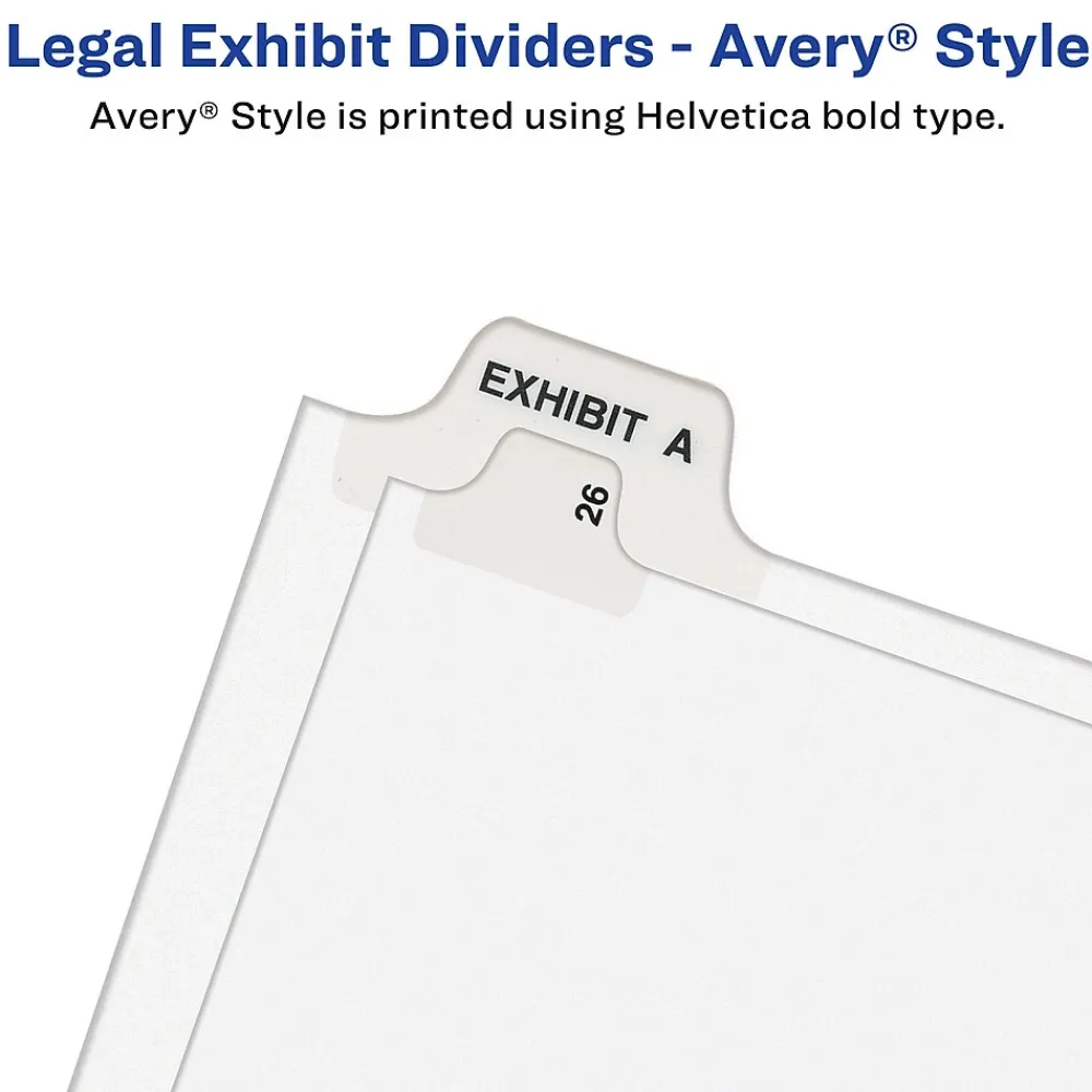 Dividers|Avery Style Individual Legal Divider, Tab E, 8.5" x 11", White, 25/Set (01405)