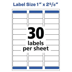 Labels|Avery Sure Feed Laser/Inkjet ID Labels, 1