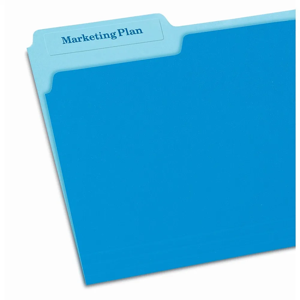 Labels|Avery Sure Feed Laser/Inkjet File Folder Labels, 2/3" x 3-7/16", Glossy Clear, 450 Labels/Pack (5029)