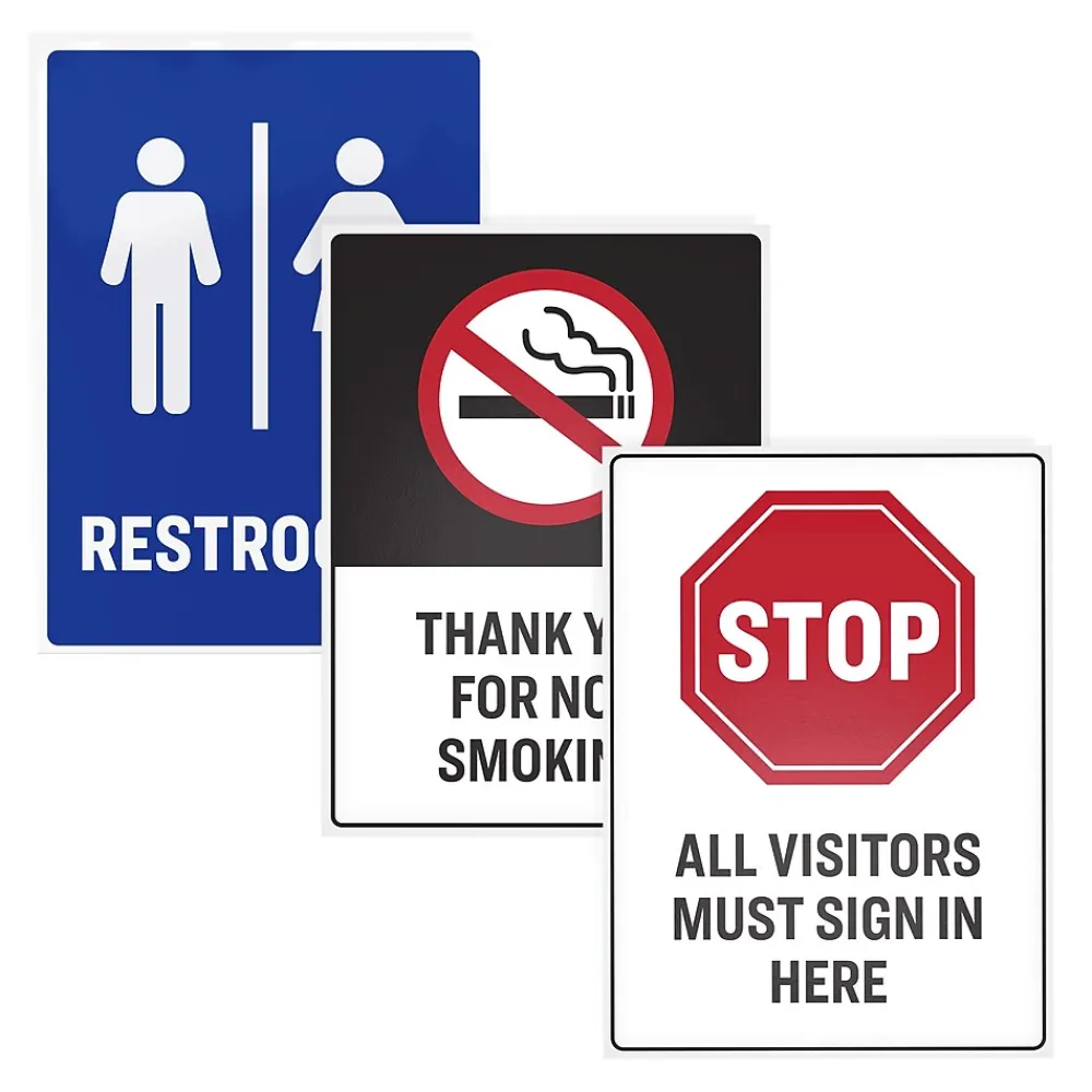 Labels|Avery Surface Safe Laser/Inkjet Label Safety Signs, 3 1/2" x 5", White, 60 Labels/Pack (61514)