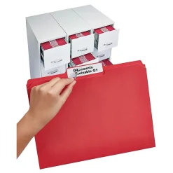 Labels|Avery TrueBlock Laser/Inkjet Extra Large File Folder Labels, 15/16