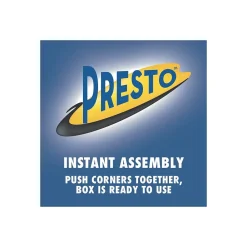 File Storage|Bankers Box® Bankers Box Presto Heavy-Duty Instant Assembly File Storage Boxes, Lift-Off Lid, Legal Size, White/Blue, 12/Carton (0063201)