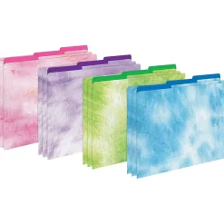 File Folders|Barker Creek Beautiful Chevron File Folder, 1/3-Cut Tab, Letter Size, Assorted, 107/Set (151)