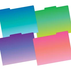 File Folders|Barker Creek Blue Ombré File Folder, 1/3-Cut Tab, Letter Size, Assorted, 107/Set (152)