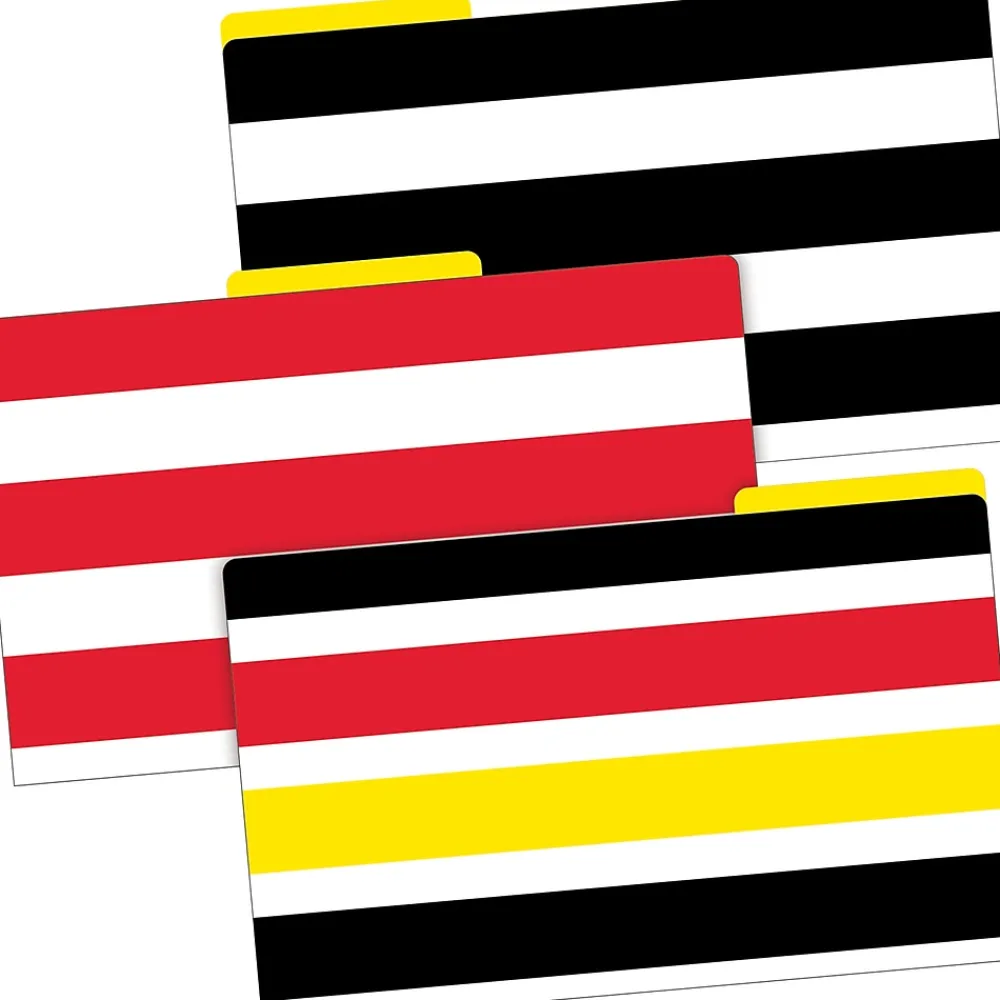 File Folders|Barker Creek Buffalo Plaid & Wide Stripes Legal-Size File Folders, Multi-Design Set, 18/Set (BC3908)