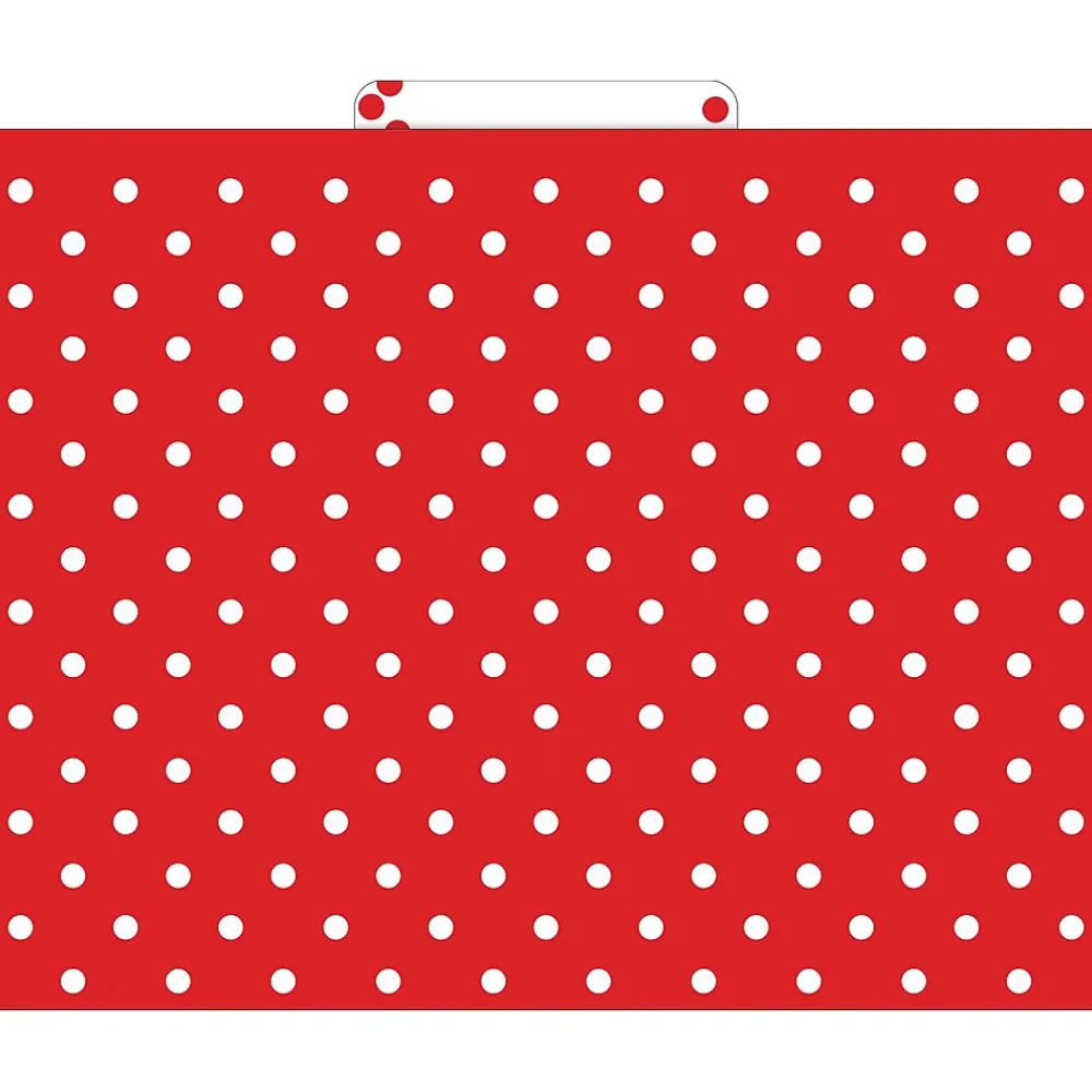 File Folders|Barker Creek File Folder Set, 1/3-Cut Tab, Letter Size, Red & White Dot, 12/Pack (2009)