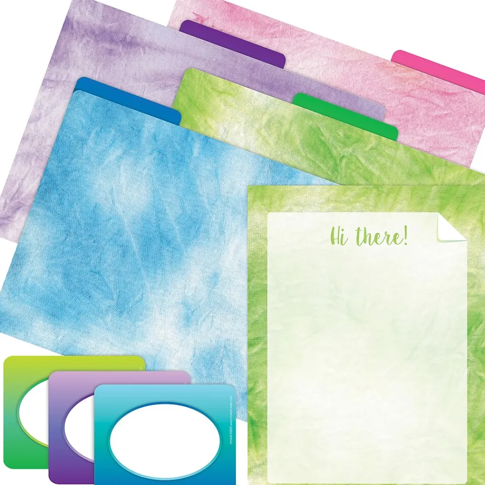 File Folders|Barker Creek File Folder Set, 1/3-Cut Tab, Letter Size, Tie-Dye & Ombré, 107/Set (133)