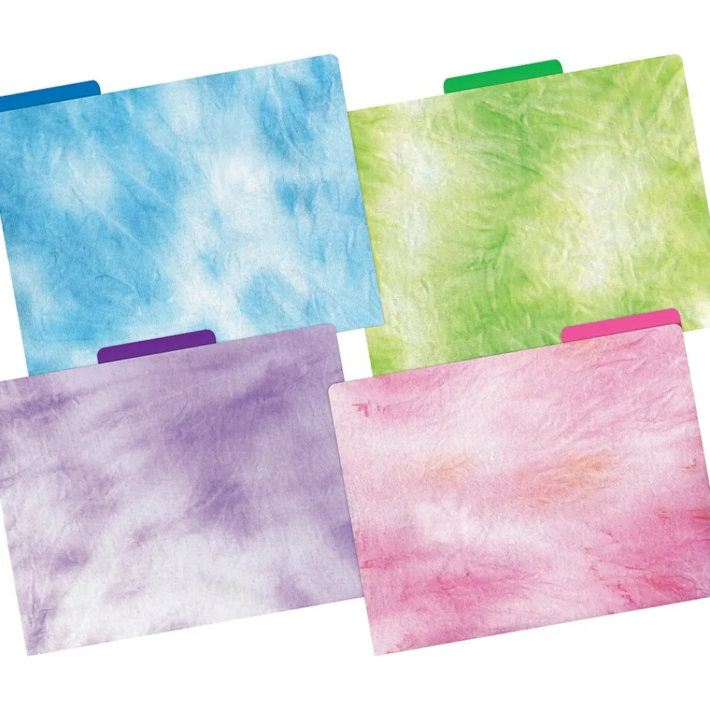 File Folders|Barker Creek File Folder Set, 1/3-Cut Tab, Letter Size, Tie-Dye & Ombré, 107/Set (133)