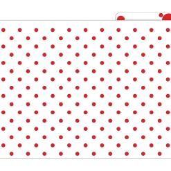 File Folders|Barker Creek File Folder Set, 1/3-Cut Tab, Letter Size, Red & White Dot, 36/Set (4393)