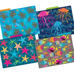 File Folders|Barker Creek File Folder Set, 1/3-Cut Tab, Letter Size, Kai Ola, 12/Pack (2006)