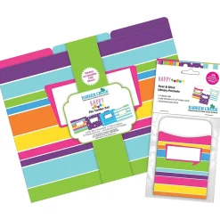 File Folders|Barker Creek Folder & Pocket Set, 1/3-Cut Tab, Letter Size, Multicolored, 42/Set (4412)