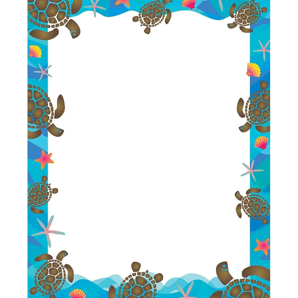 File Folders|Barker Creek Get Organized File Folder Set, 1/3-Cut Tab, Letter Size, Kai Ola Sea Turtles, 107/Set (150)