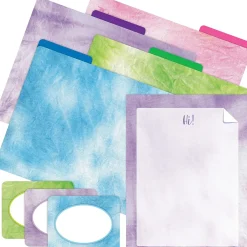 File Folders|Barker Creek Get Organized File Folder Set, 1/3-Cut Tab, Letter Size, Tie-Dye & Ombré, 107/Set (130)