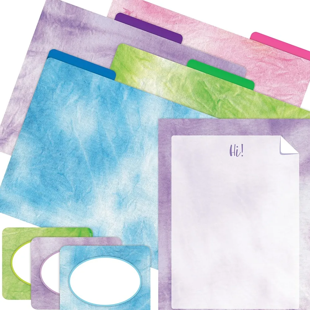 File Folders|Barker Creek Get Organized File Folder Set, 1/3-Cut Tab, Letter Size, Tie-Dye & Ombré, 107/Set (130)