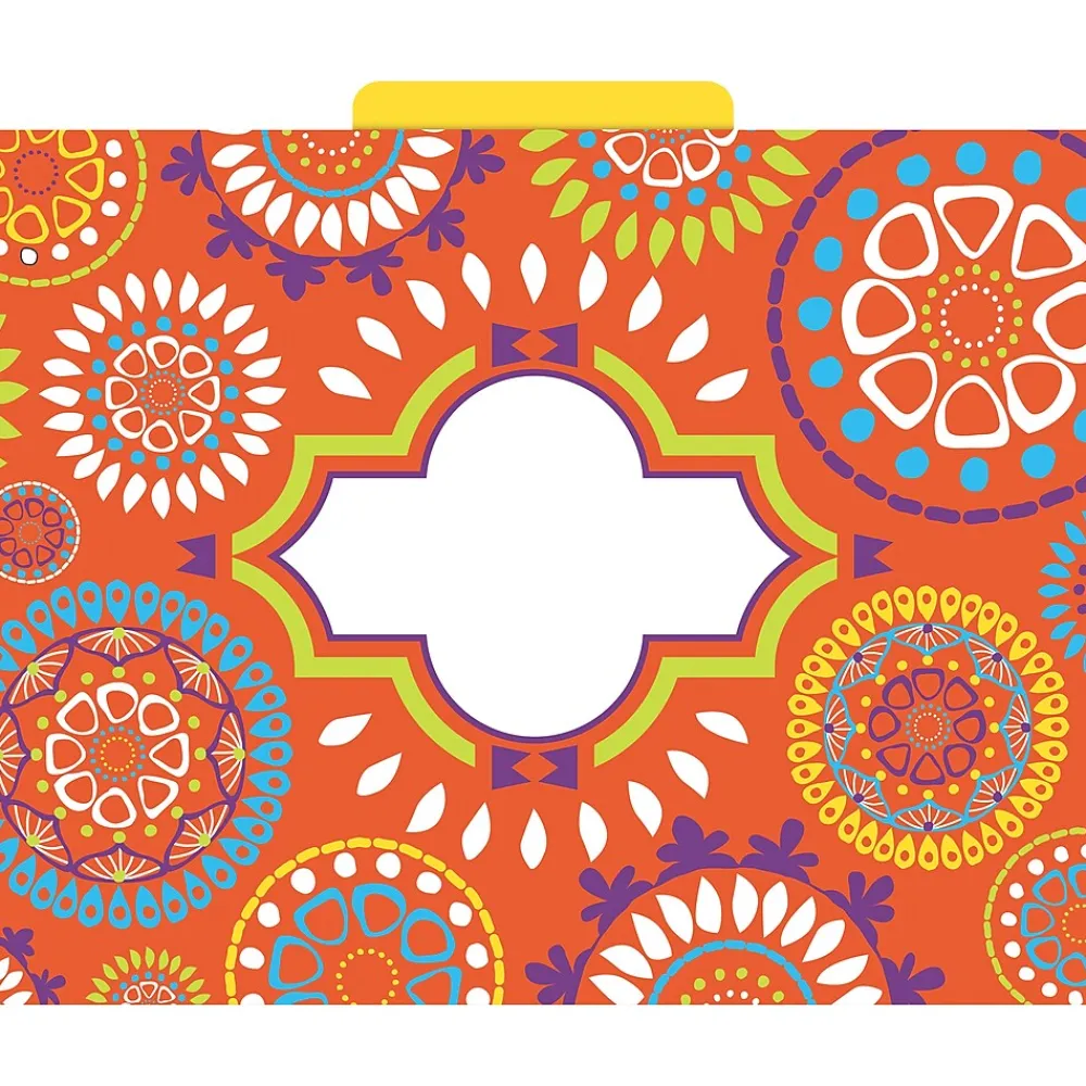 File Folders|Barker Creek Moroccan File Folder, 1/3-Cut Tab, Letter Size, Assorted, 12/Pack (2013)