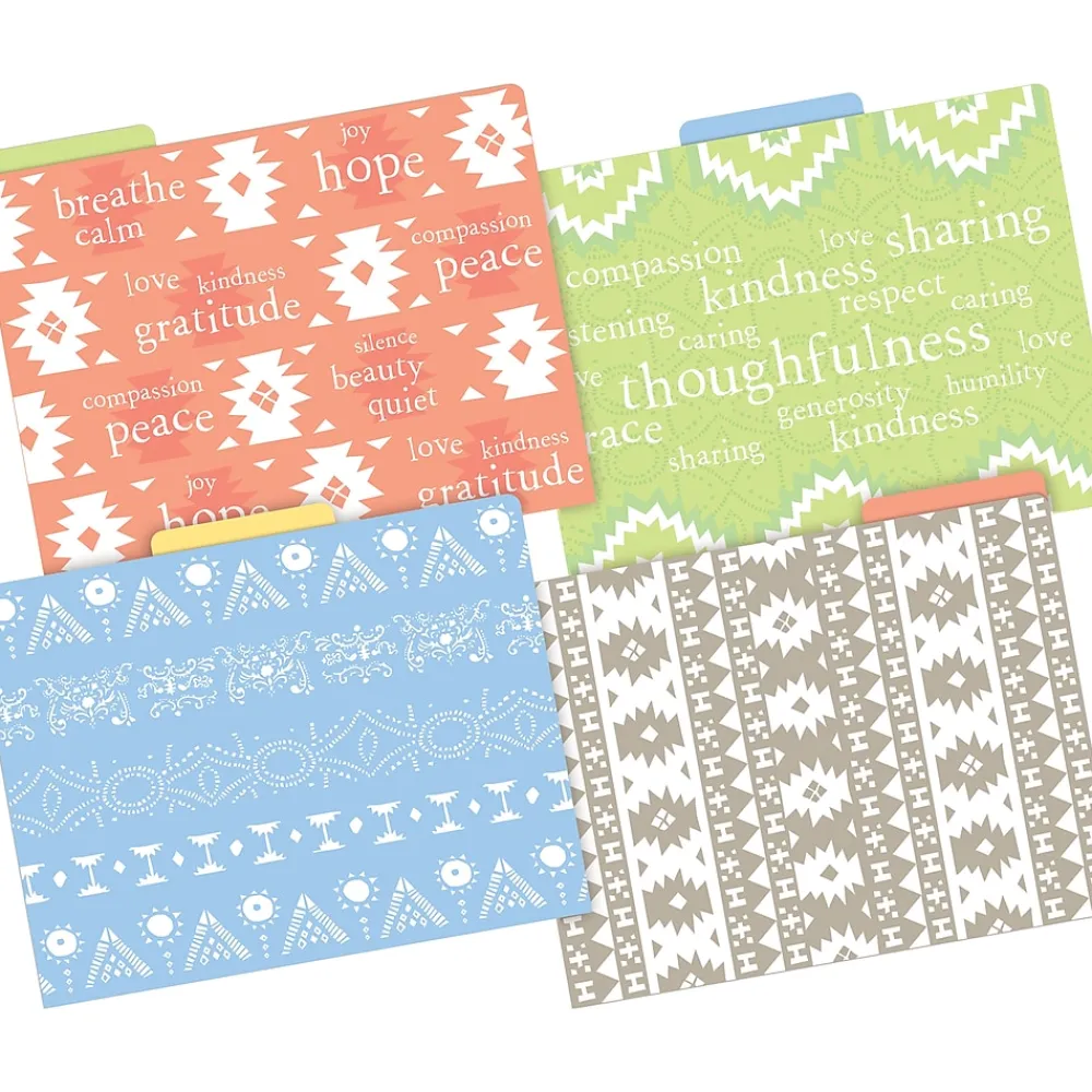 File Folders|Barker Creek Thoughtfulness File Folders, 1/3 Cut Letter-Size, Multi-Design, Fashion, 24/Set (BC3876)