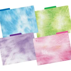 File Folders|Barker Creek Tie-Dye & Ombré File Folder, 1/3-Cut Tab, Letter Size, Assorted, 24/Set (4402)