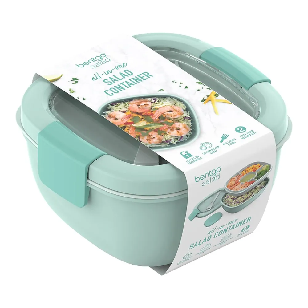 Lunch Totes & Water Bottles|bentgo Salad Container, Coastal Aqua, 54 oz. (BGOSAL-CA)