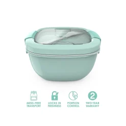 Lunch Totes & Water Bottles|bentgo Salad Container, Coastal Aqua, 54 oz. (BGOSAL-CA)