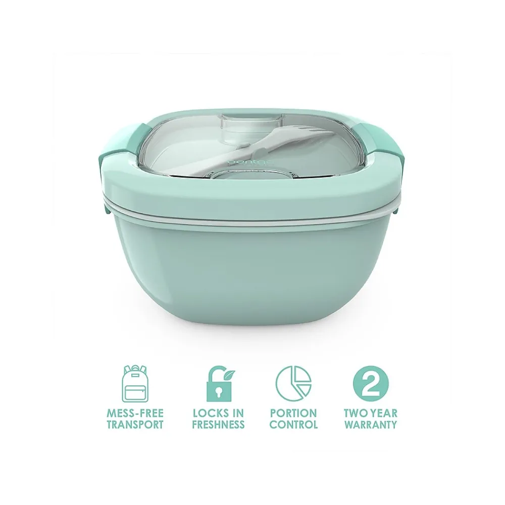 Lunch Totes & Water Bottles|bentgo Salad Container, Coastal Aqua, 54 oz. (BGOSAL-CA)