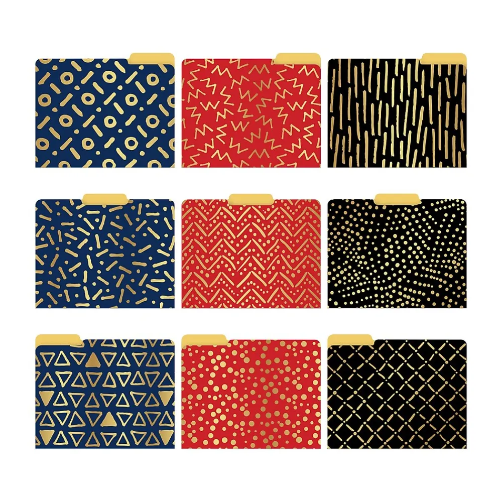 File Folders|Better Office Heavy-Duty File Folders, 1/3-Cut Tab, Letter Size, Paper Stock, Assorted Colors, 18/Pack (80031-18PK)
