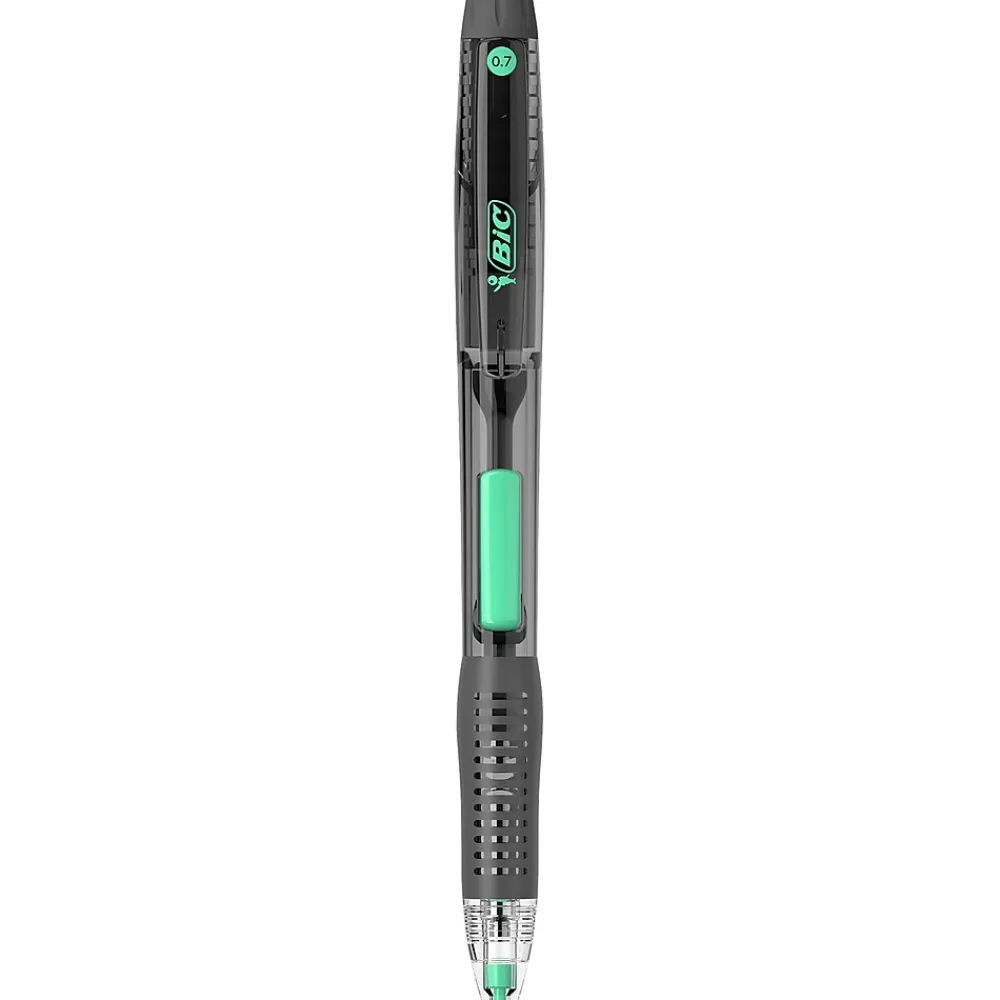 Pencils|BIC Break-Resistant Mechanical Pencils with Erasers, 0.7mm, #2 Medium Lead, 2/Pack (MV7PRP2-BLK)
