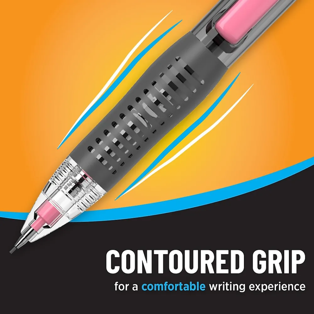 Pencils|BIC Break-Resistant Mechanical Pencils, 0.7mm, #2 Medium Lead, 4/Pack (MV7PRP4-BLK)