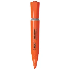 Highlighters|BIC Brite Liner Tank Highlighter, Chisel Tip, Assorted, 4/Pack (32318)
