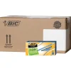 Pens|BIC Round Stic Xtra Precision Ballpoint Pens, Fine Point, Blue Ink, 432/Carton (GSF11BLUCT)
