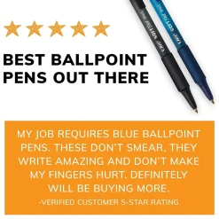 Pens|BIC Soft Feel Retractable Ballpoint Pens, Medium Point, Red Ink, 12/Pack (837399)