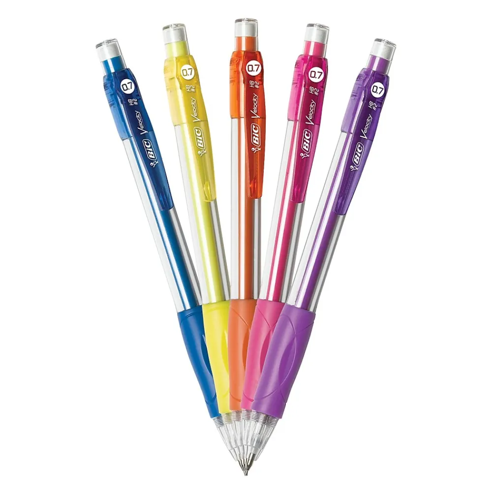 Pencils|BIC Velocity Mechanical Pencil, 0.7mm, #2 Hard Lead, 5/Pack (41192)