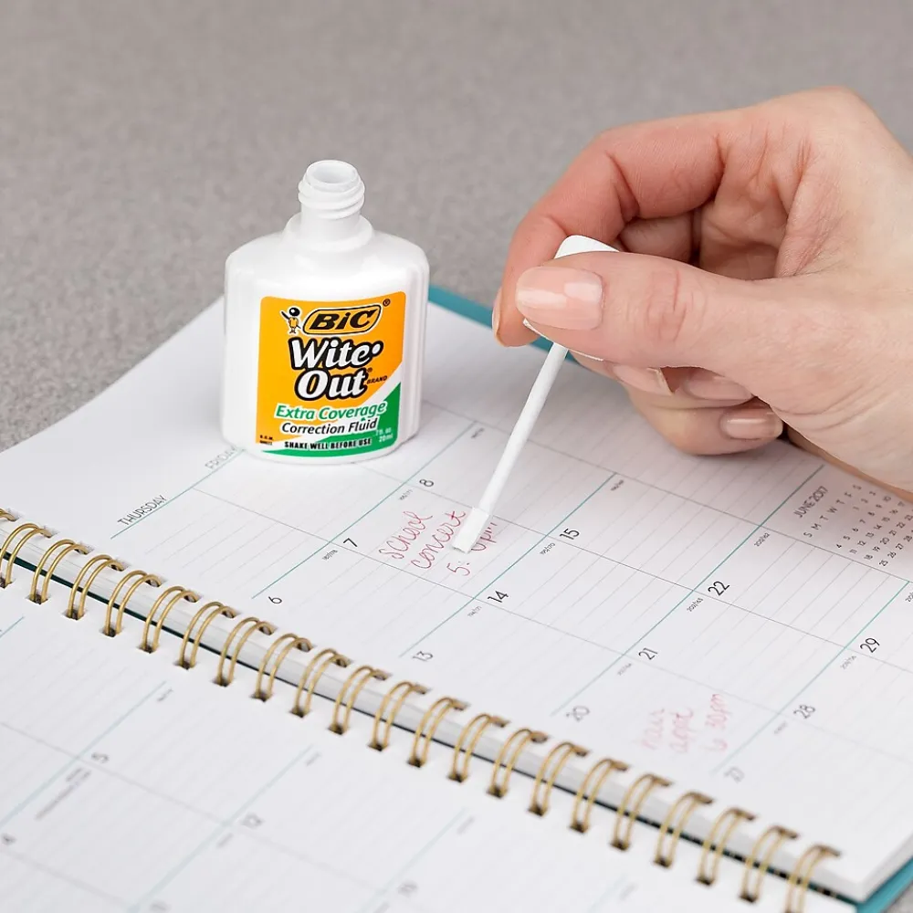 Correction & White-Out|BIC Wite-Out Extra Cover Correction Fluid, 20 ml., 2/Pack (WOFECP24-A-WHI)