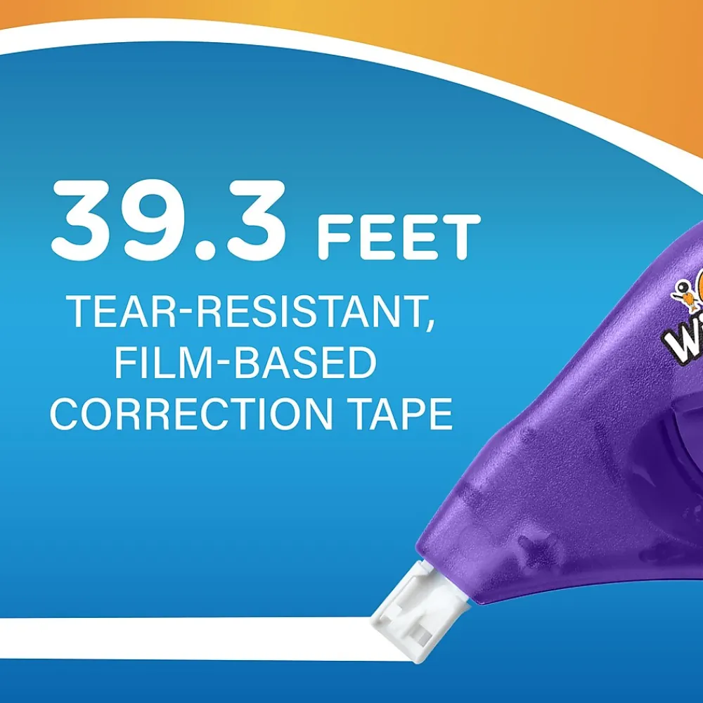 Correction & White-Out|BIC Wite-Out EZ Correct Correction Tape, White, Pack of 6 (WOTAPP11-6)