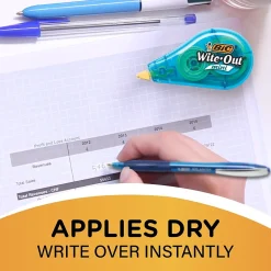 Correction & White-Out|BIC Wite-Out Mini Correction Tape, White, 6/Pack (WOTMP61-WHI)