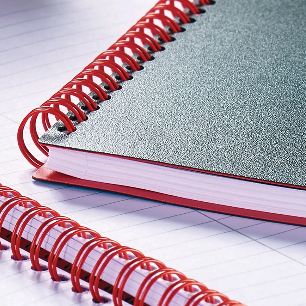 Subject Notebooks|Black N' Red 1-Subject Professional Notebooks, 3.75" x 5.625", Wide Ruled, 70 Sheets, Black (JDKF67010)