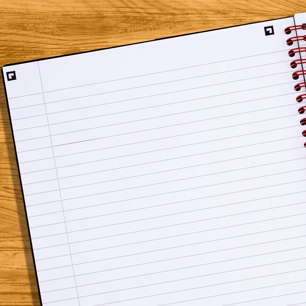 Subject Notebooks|Black N' Red 1-Subject Professional Notebooks, 8.5" x 11", Wide Ruled, 70 Sheets, Black (K66652)